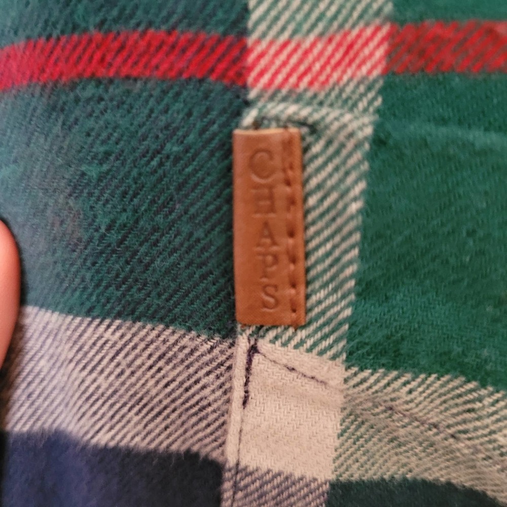 Chaps Plaid Button Down Flannel 2xl - image 5